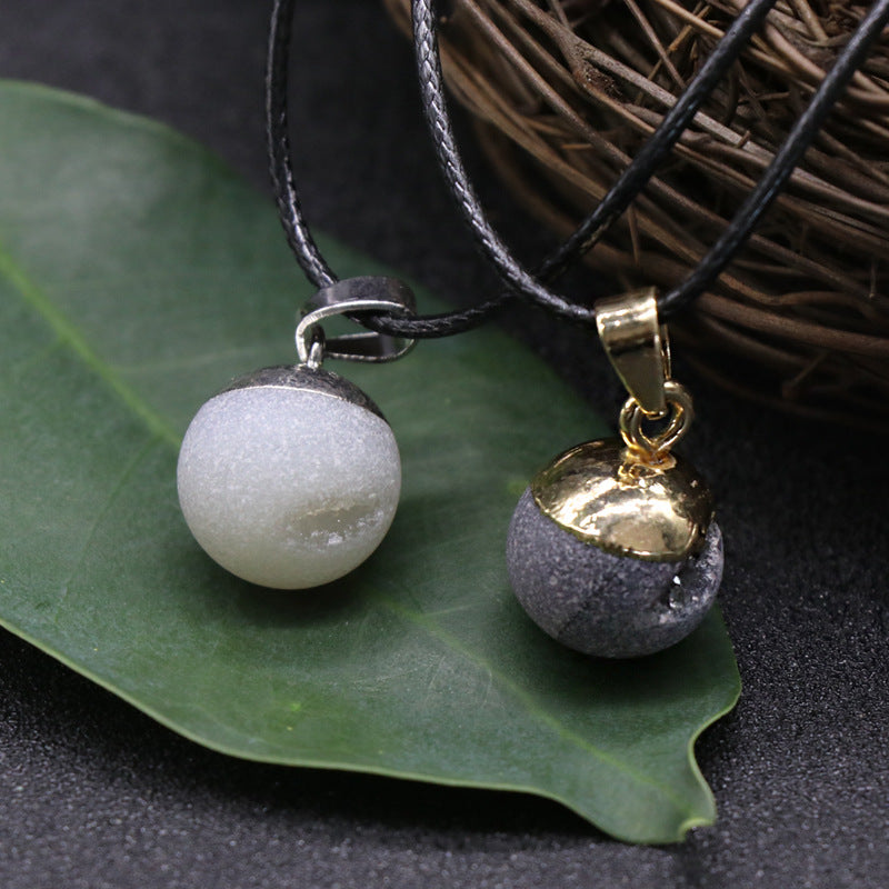 Druzy Agate Sphere Necklace