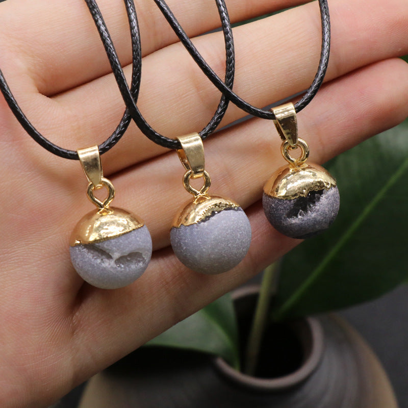 Druzy Agate Sphere Necklace