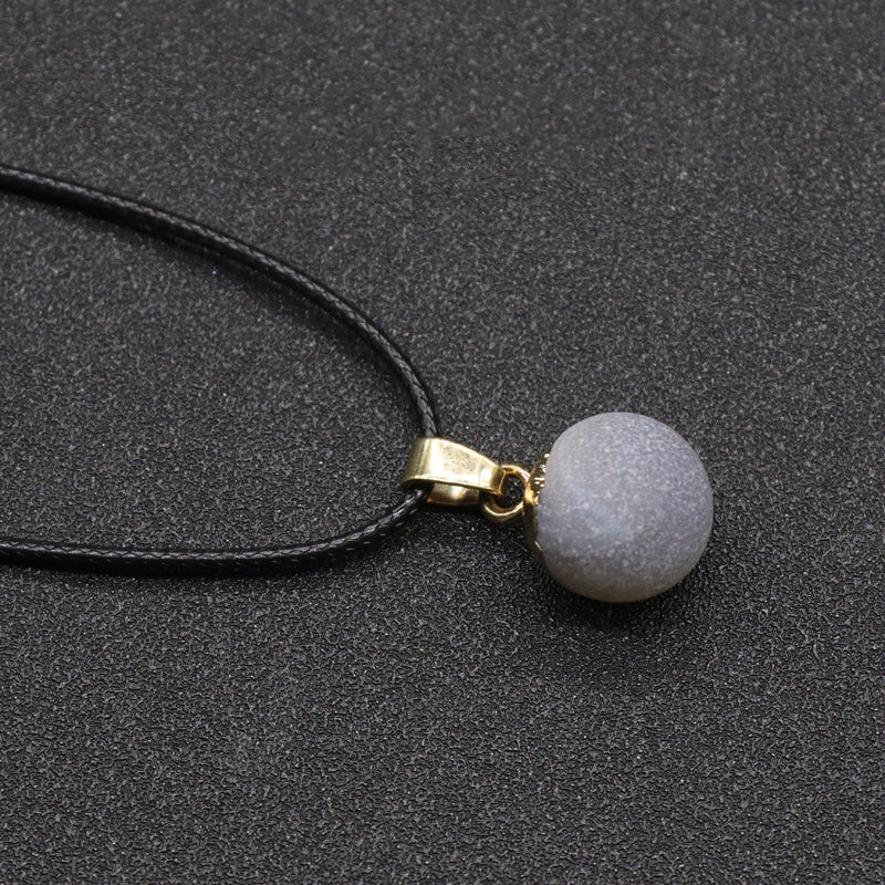 Druzy Agate Sphere Necklace