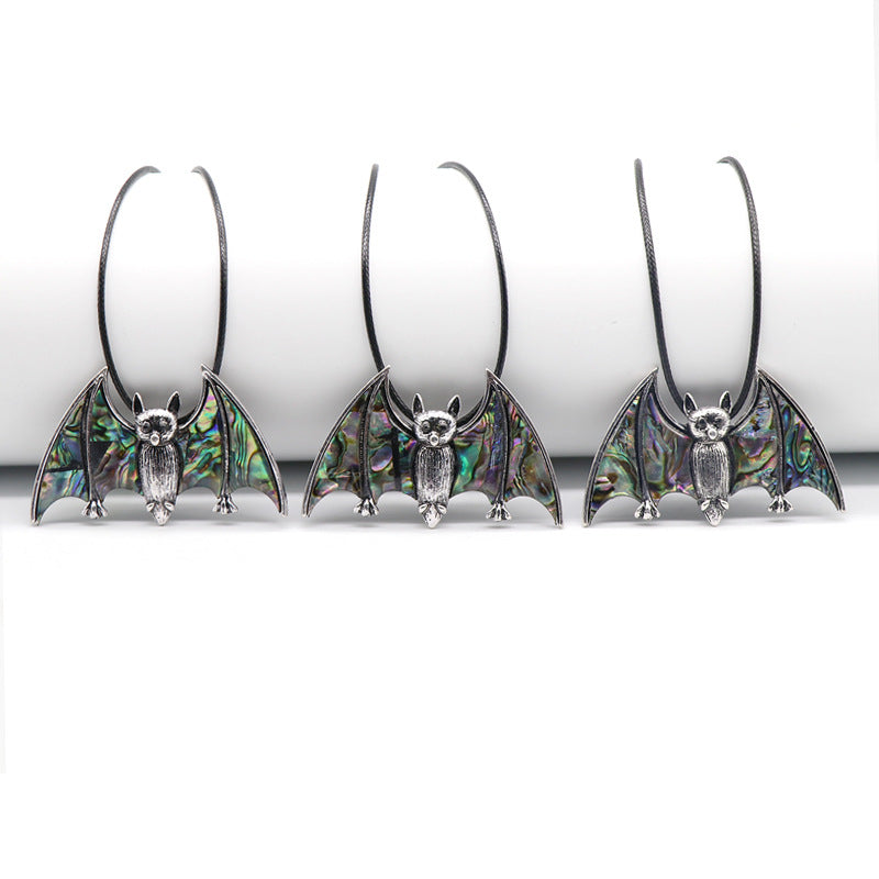 Abalone Shell Bat Necklace& Brooch