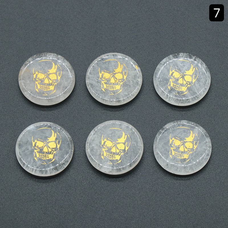 Skull Symbol Crystal Mini Button