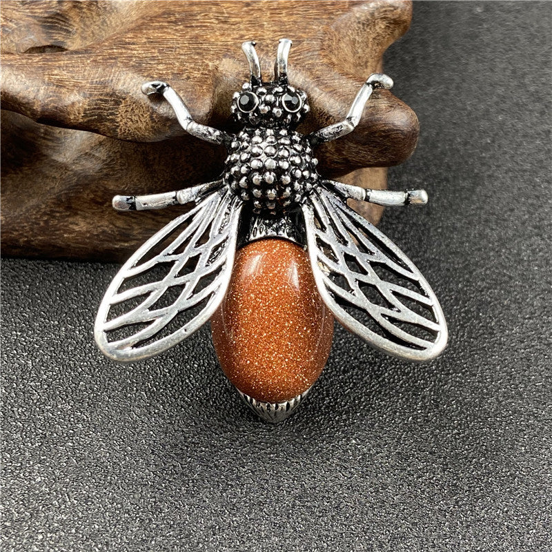 Crystal Bee Brooch&Pendant