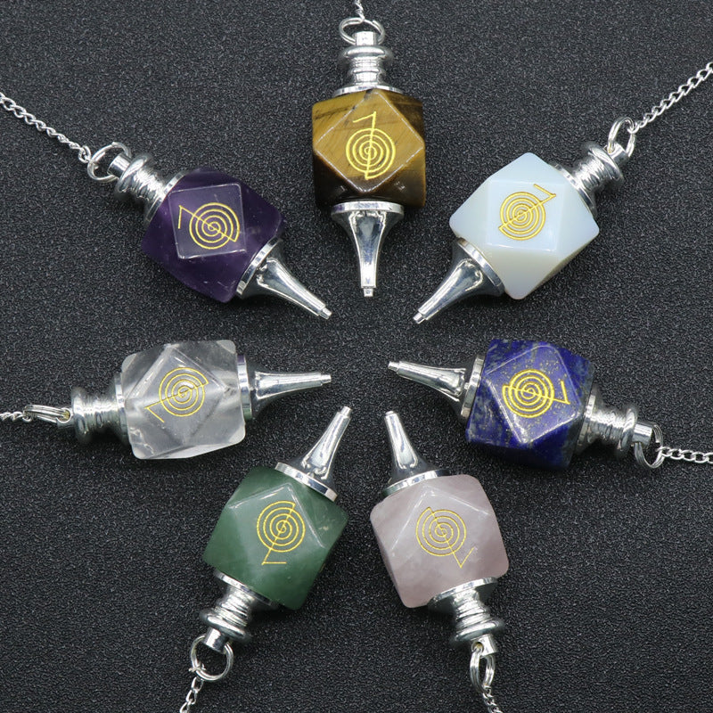 Dowsing Chakra Symbol Crystal Pendulum