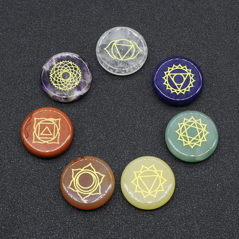 Chakra Round Crystal Stone Set