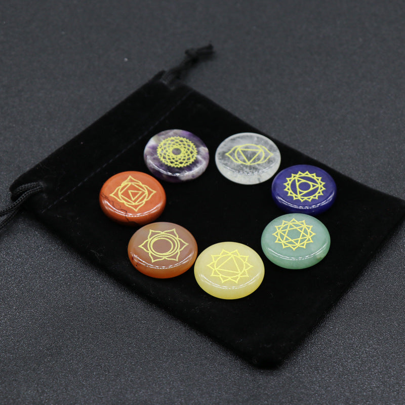 Chakra Round Crystal Stone Set