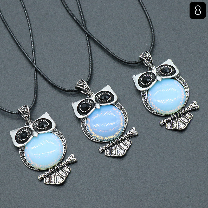 Crystal Owl Pendant