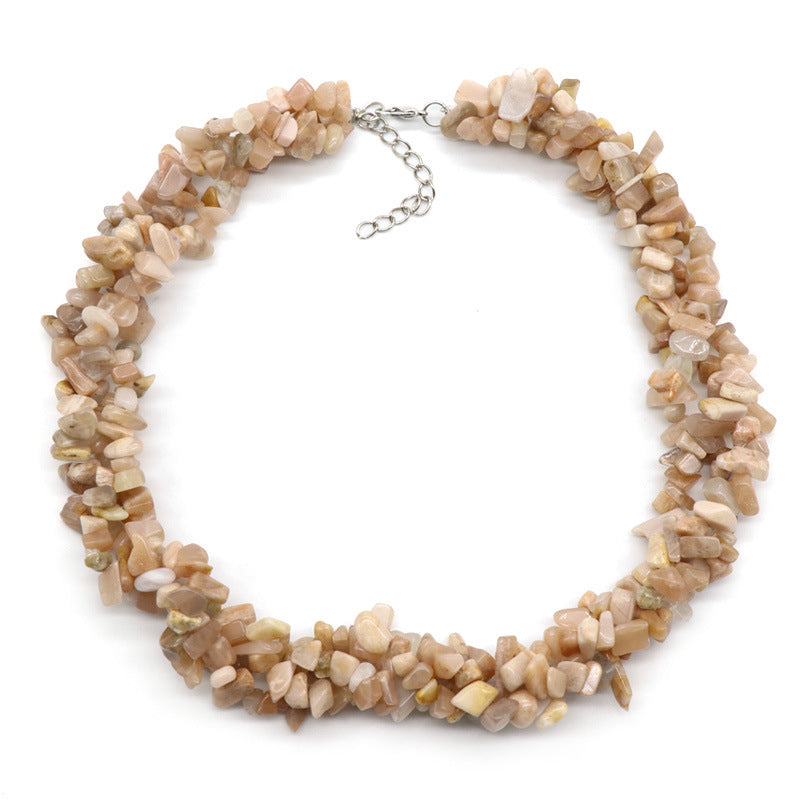 Crystal Chip Cluster Necklace