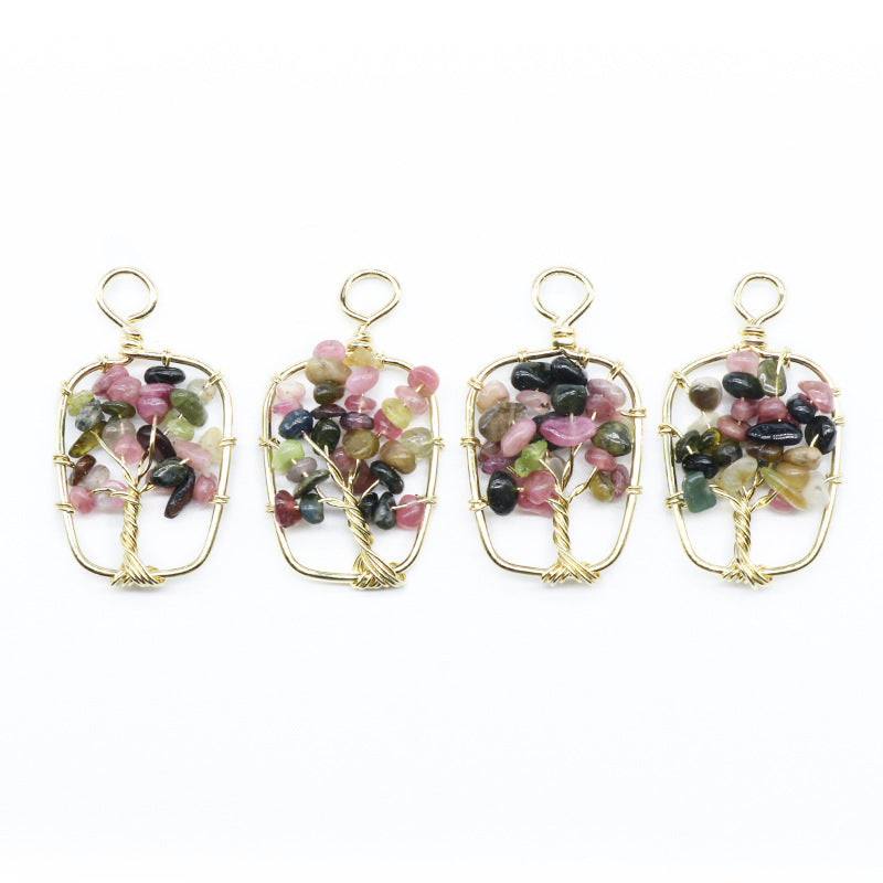 Tourmaline Life Tree Pendant/Earring/Necklace