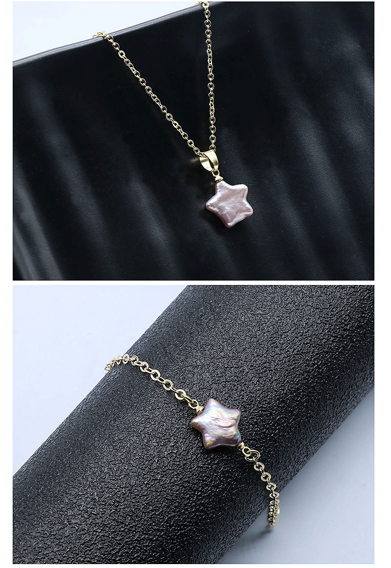 Baroque Pearl Charms Star Shaped Pendant