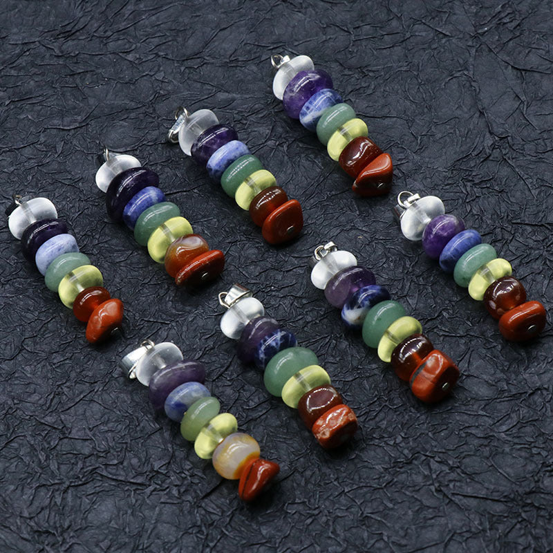 7 Chakras Natural Crystal Necklace