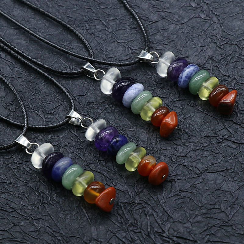 7 Chakras Natural Crystal Necklace