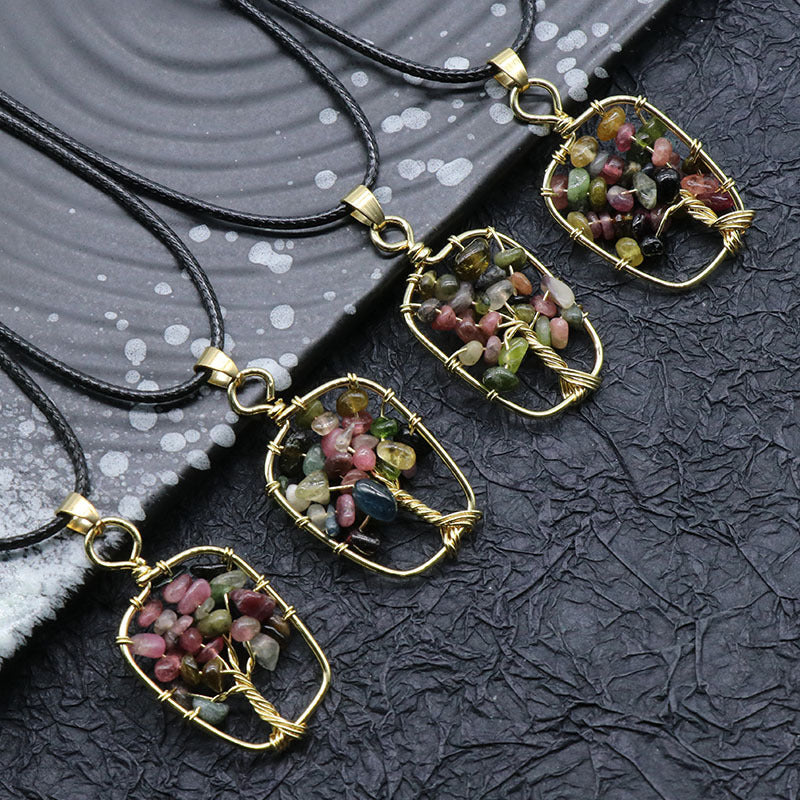 Tourmaline Life Tree Pendant/Earring/Necklace