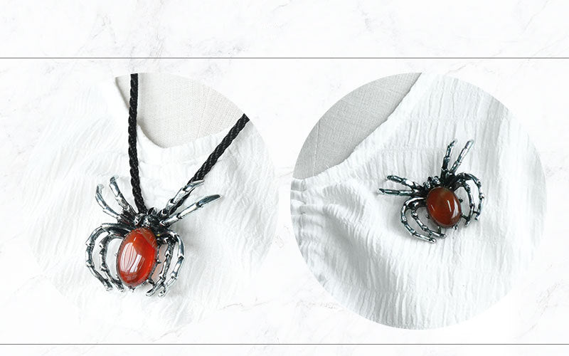 Crystal Spider Brooch & Pendant