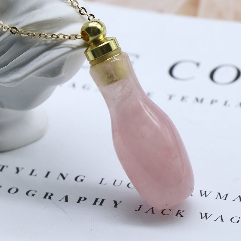 Crytsal Perfume Bottle Necklace