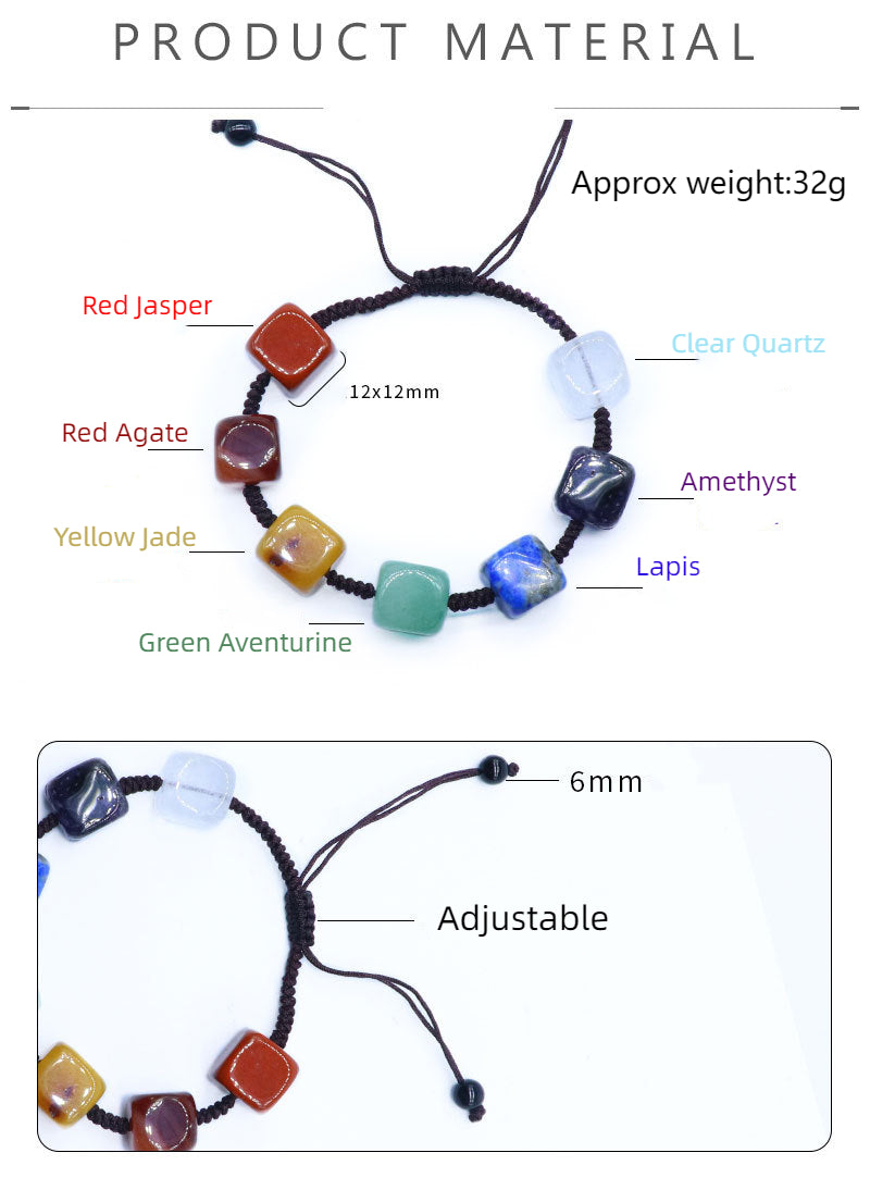 Chakra Cube Bracelet