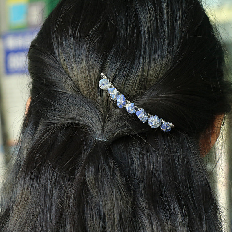 Natural Crystal Teeth Comb Hairpin