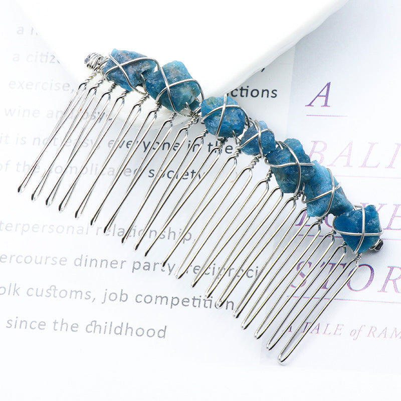 Natural Crystal Teeth Comb Hairpin