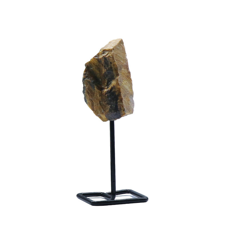 Crystal Raw Metal Stand Home Decor