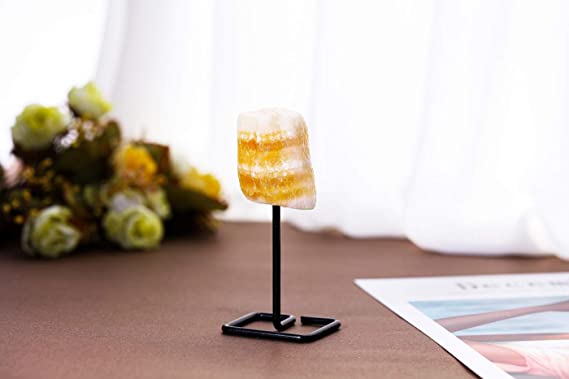 Crystal Raw Metal Stand Home Decor