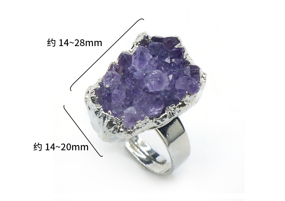 Amethyst Raw Cluster Ring