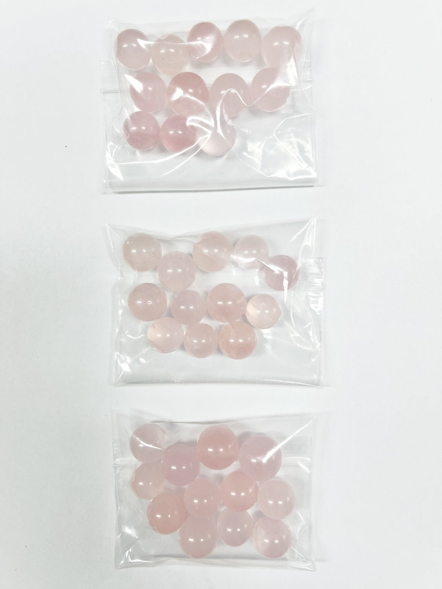 Rose quartz mini sphere set(12 pcs)