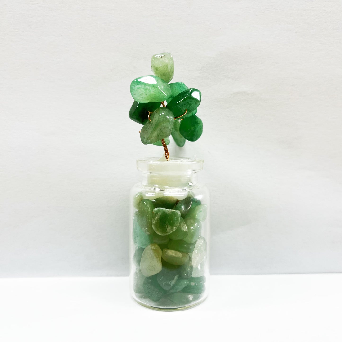 Crystal chips bottle  tree