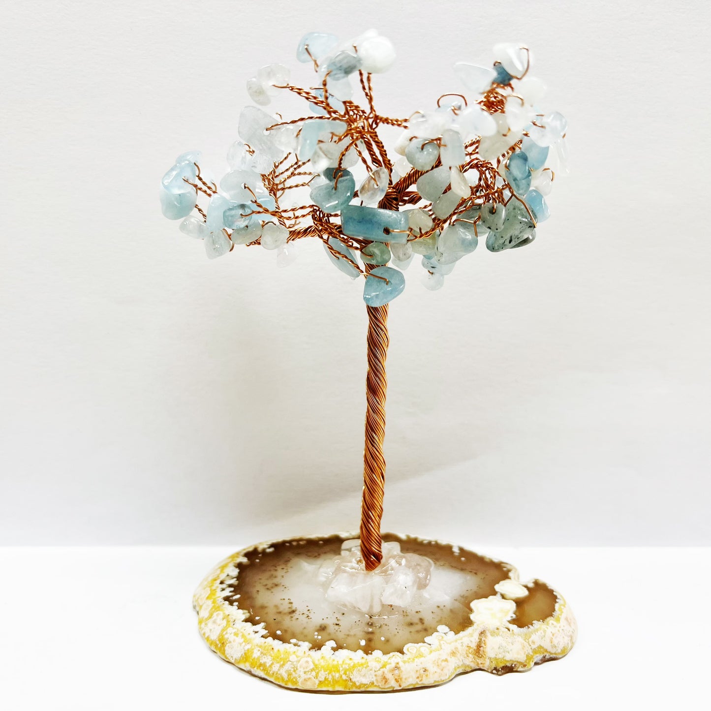 Agate slice wishing tree