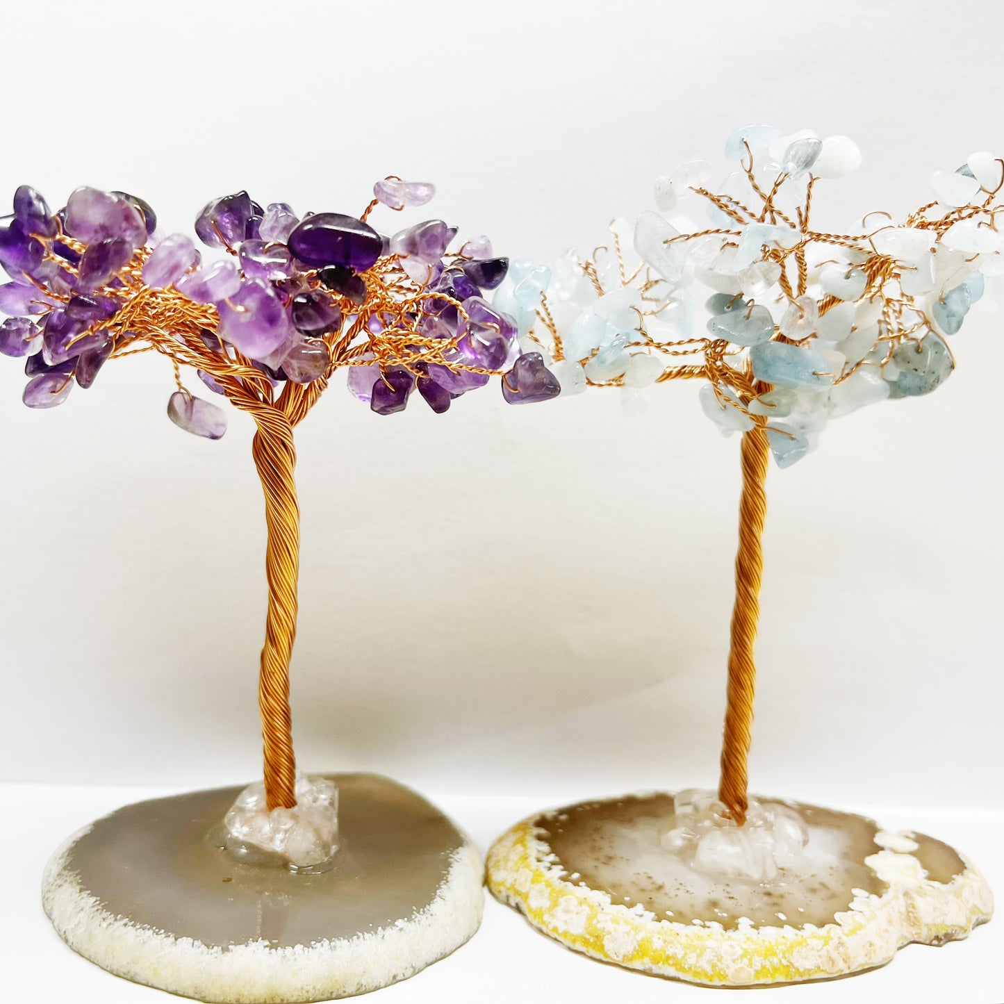 Agate slice wishing tree