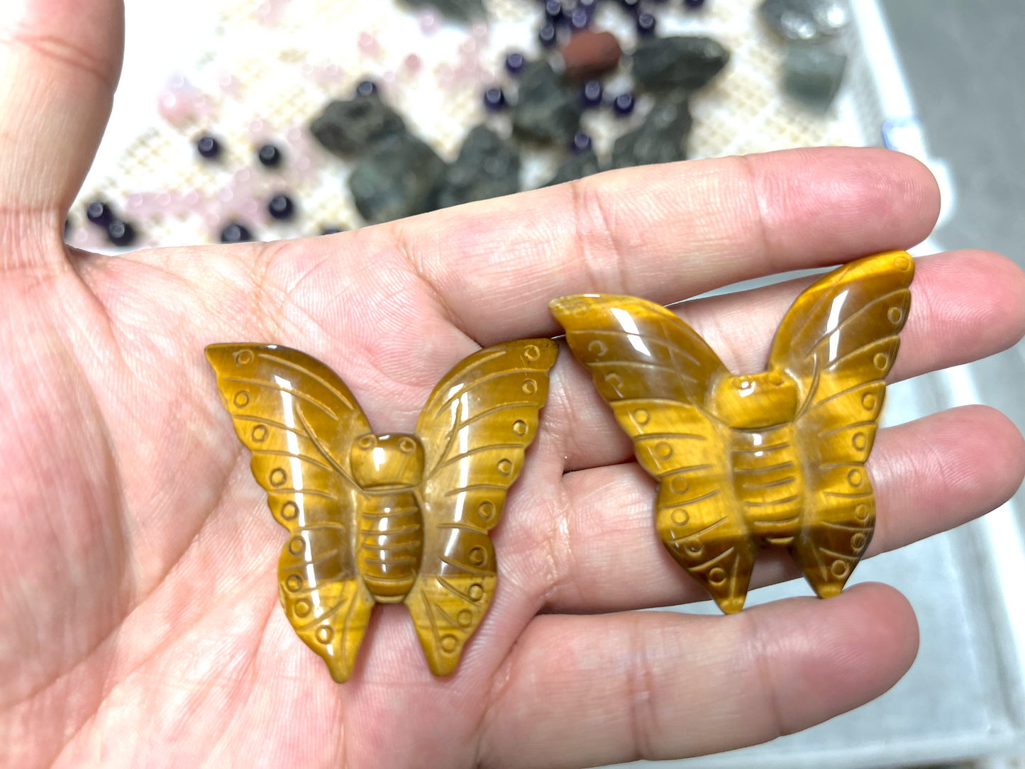 Ocean Jasper&Tiger Eye Butterfly