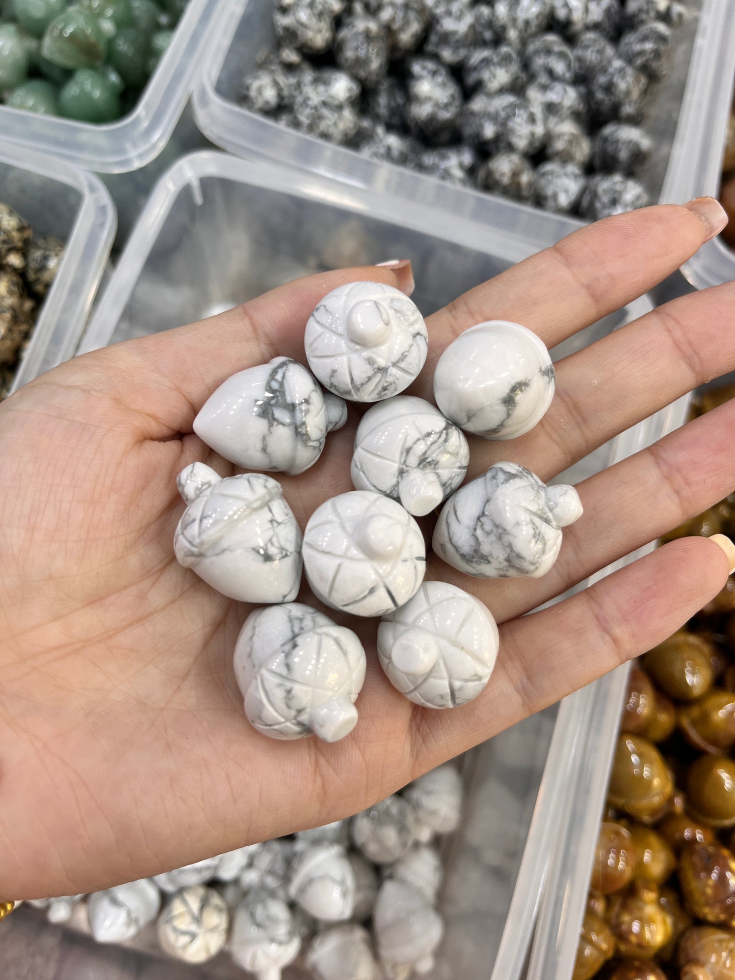 Acorn Crystal Carving