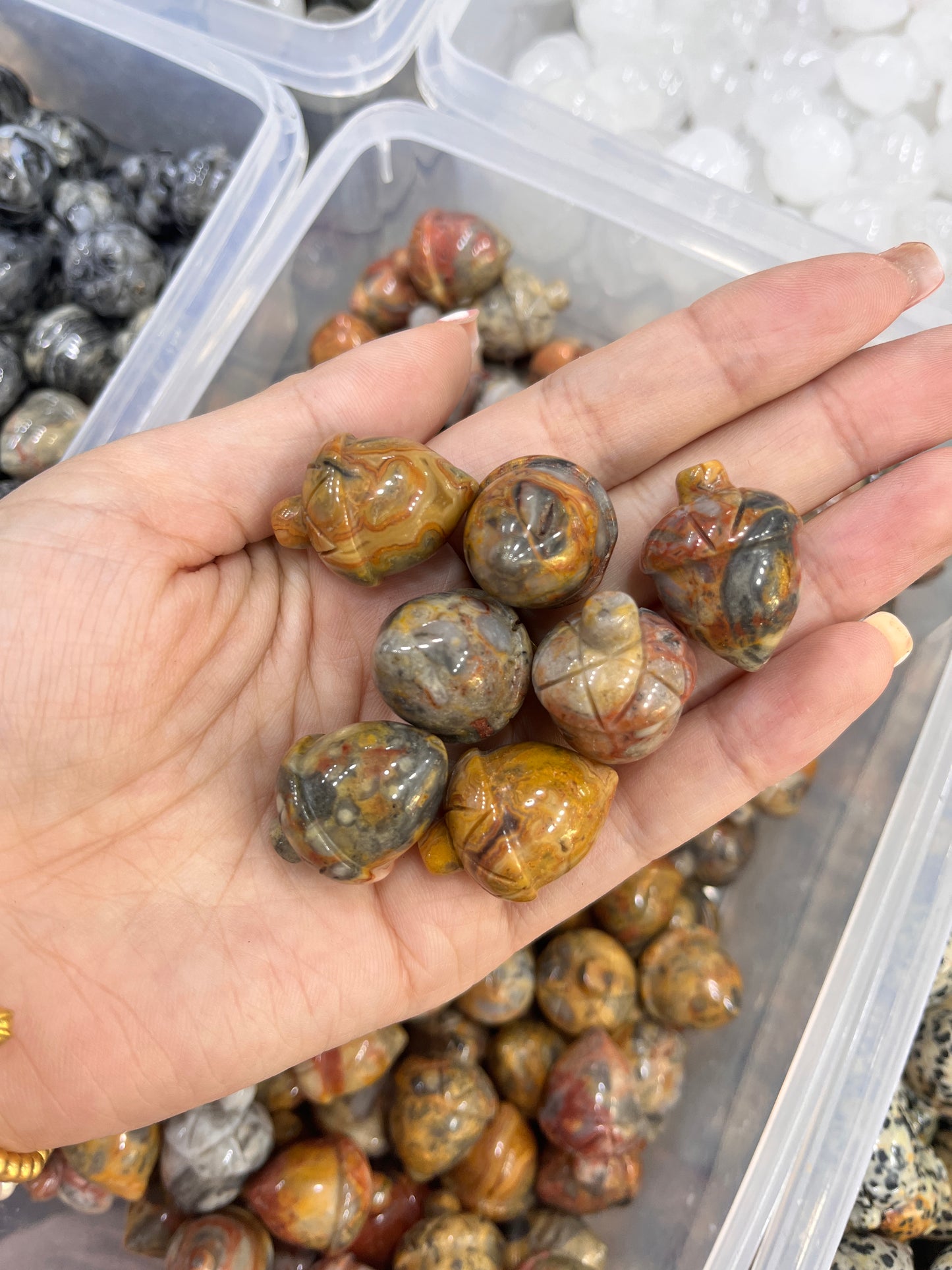 Acorn Crystal Carving