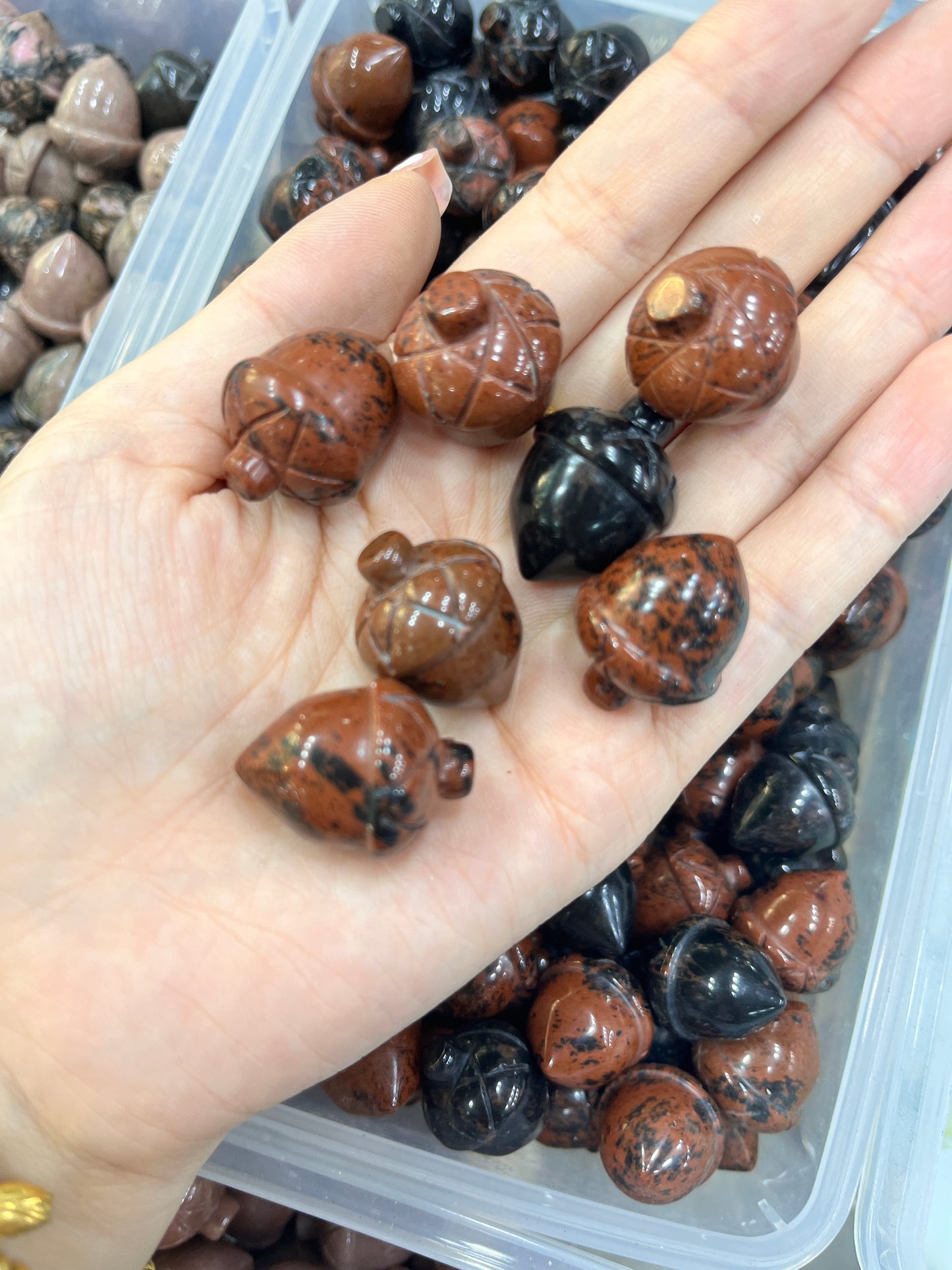 Acorn Crystal Carving