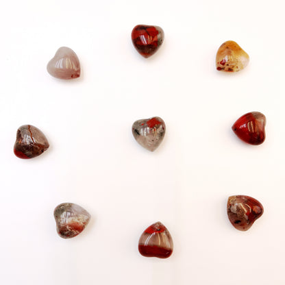 Heart shape natural stone 0.6inch