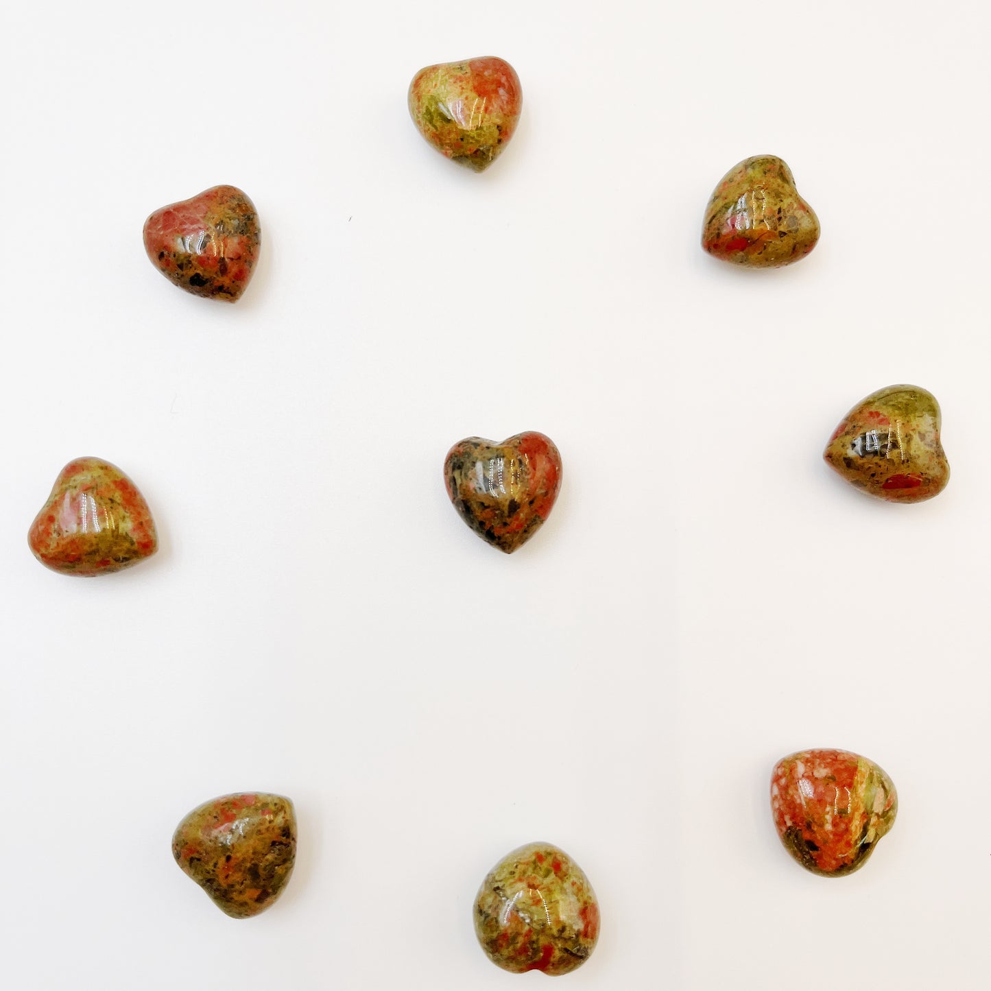 Heart shape natural stone 0.6inch