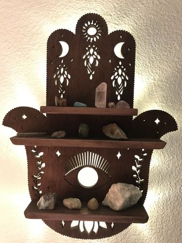 HAMSA hand light up shelf