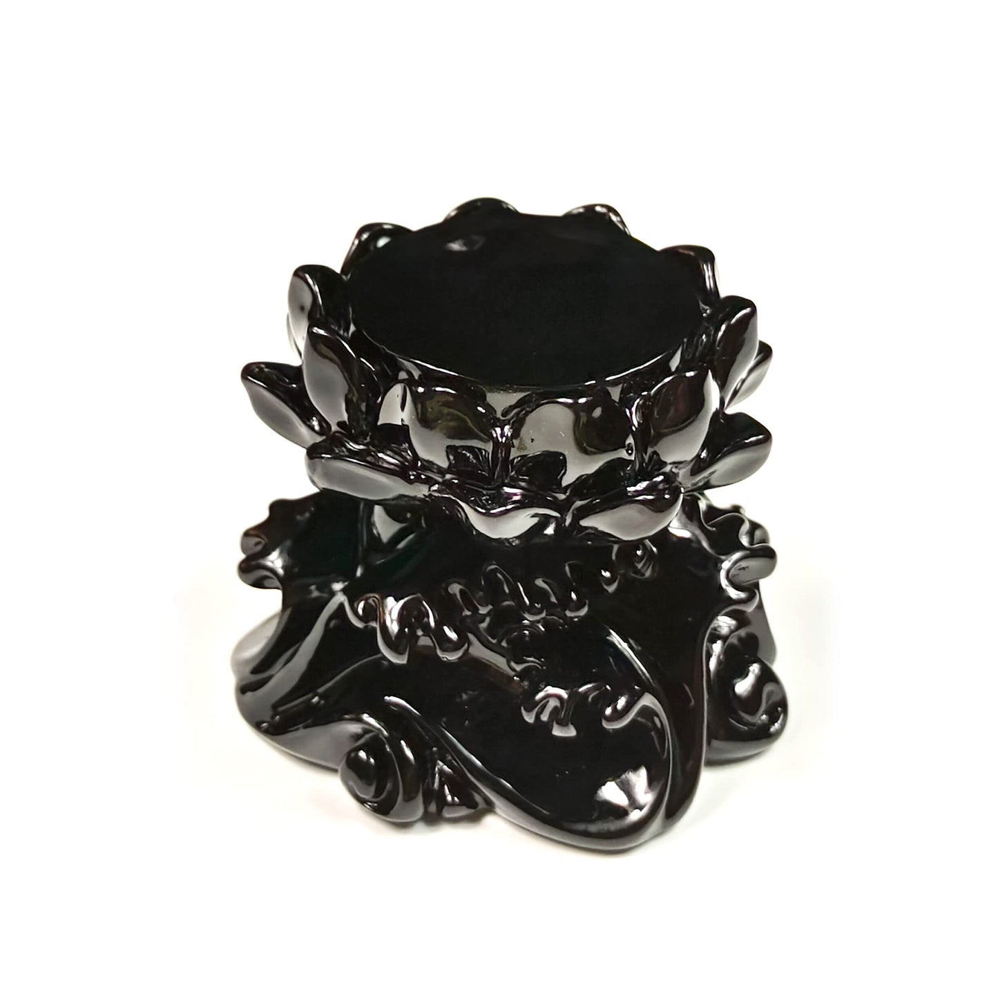 Black Resin Lotus Stand