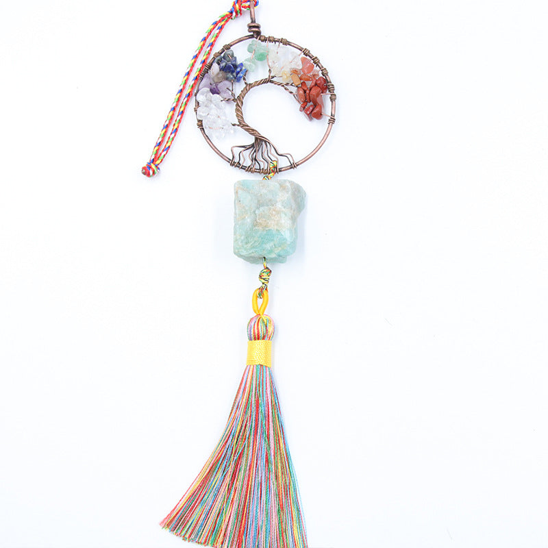 Crystal Chip Life Tree Raw Stone Car Hanging