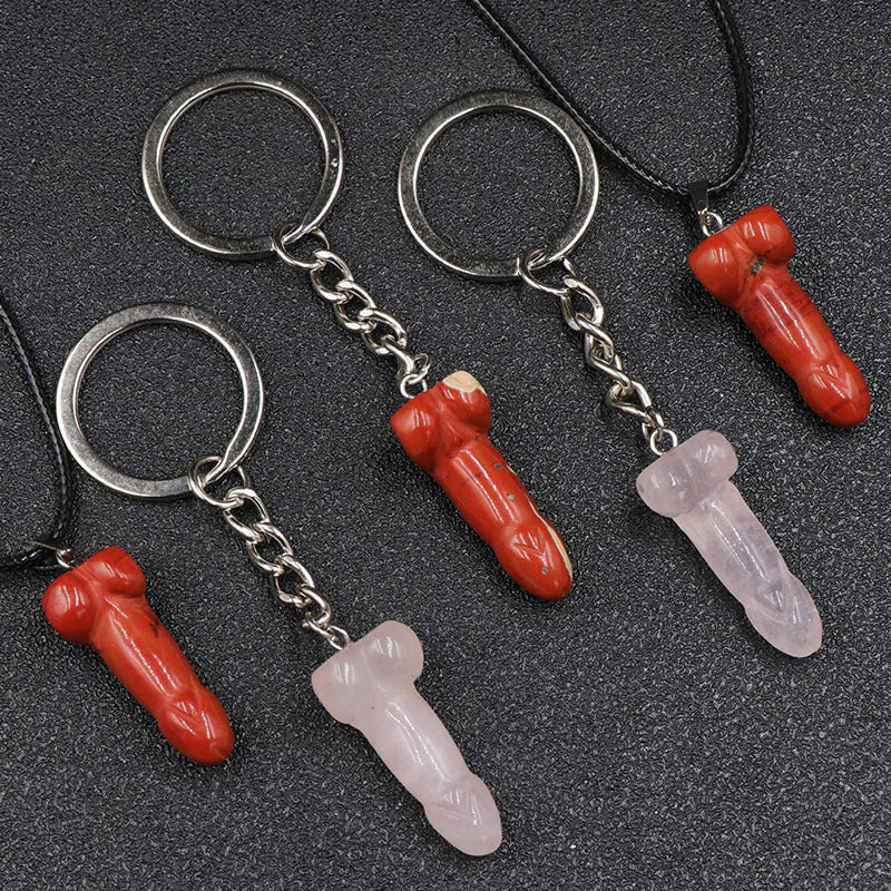 Crystal Men Part Keychain&Necklace