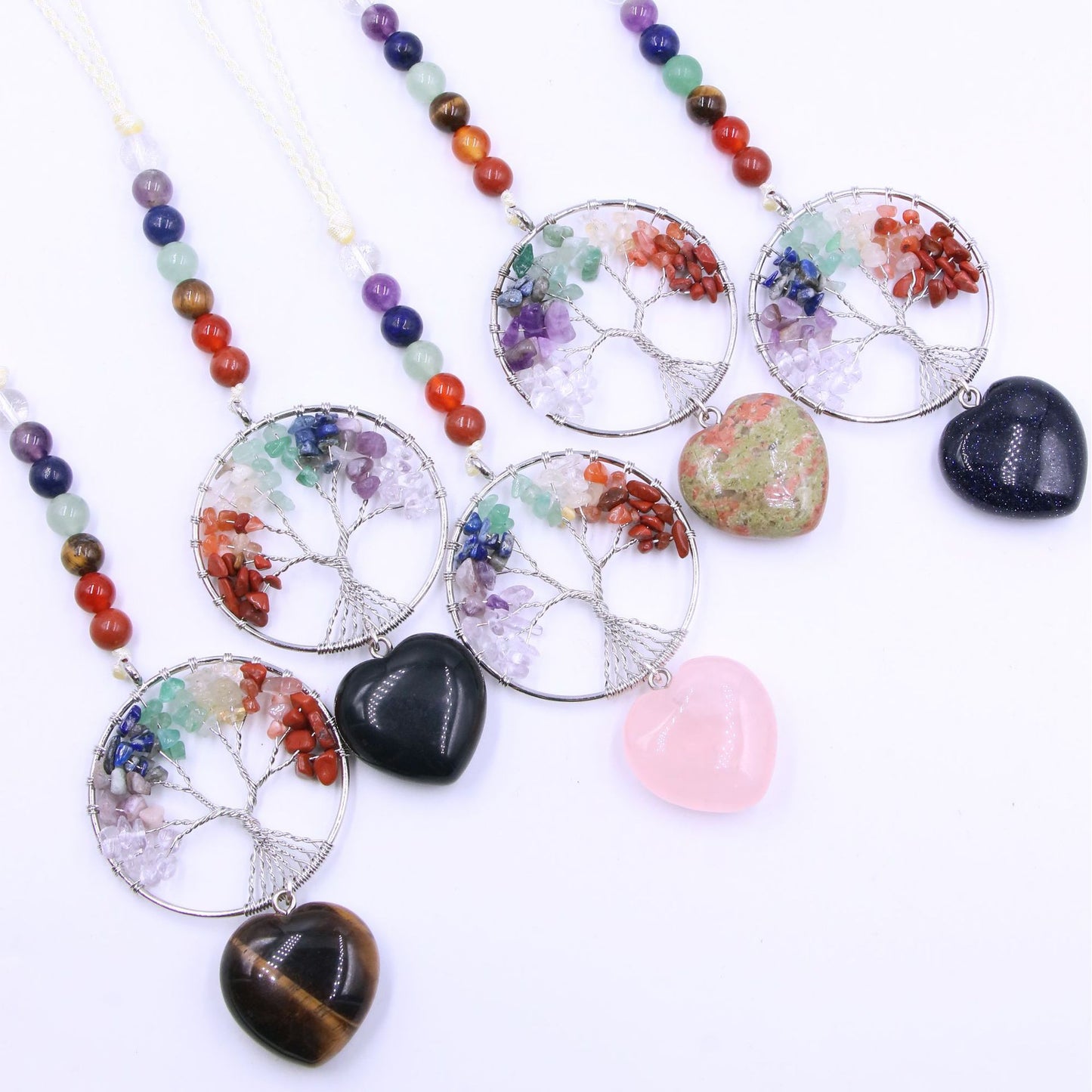 Chakra Bead&Life Tree&Heart Hanging