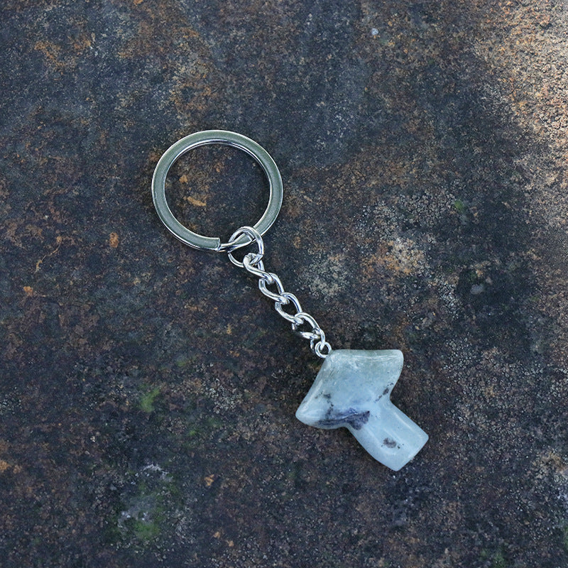 Crystal Mushroom Keychain