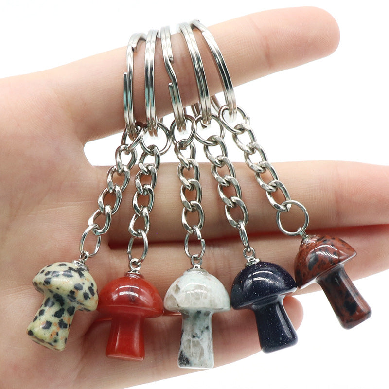 Crystal Mushroom Key Chain