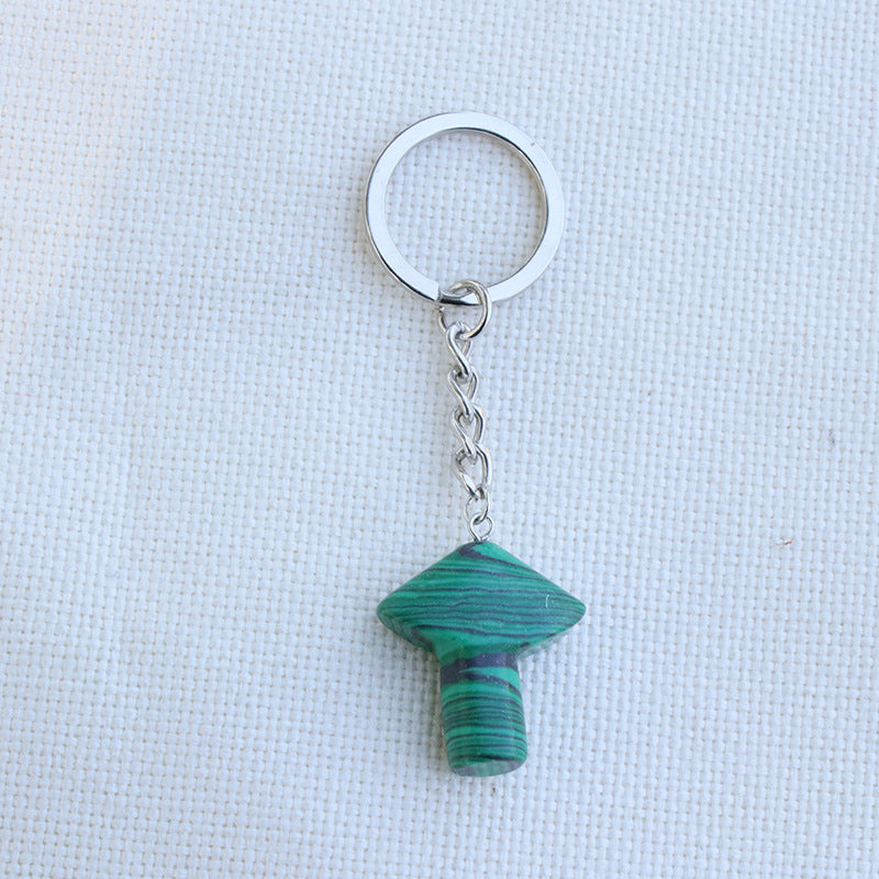 Crystal Mushroom Keychain