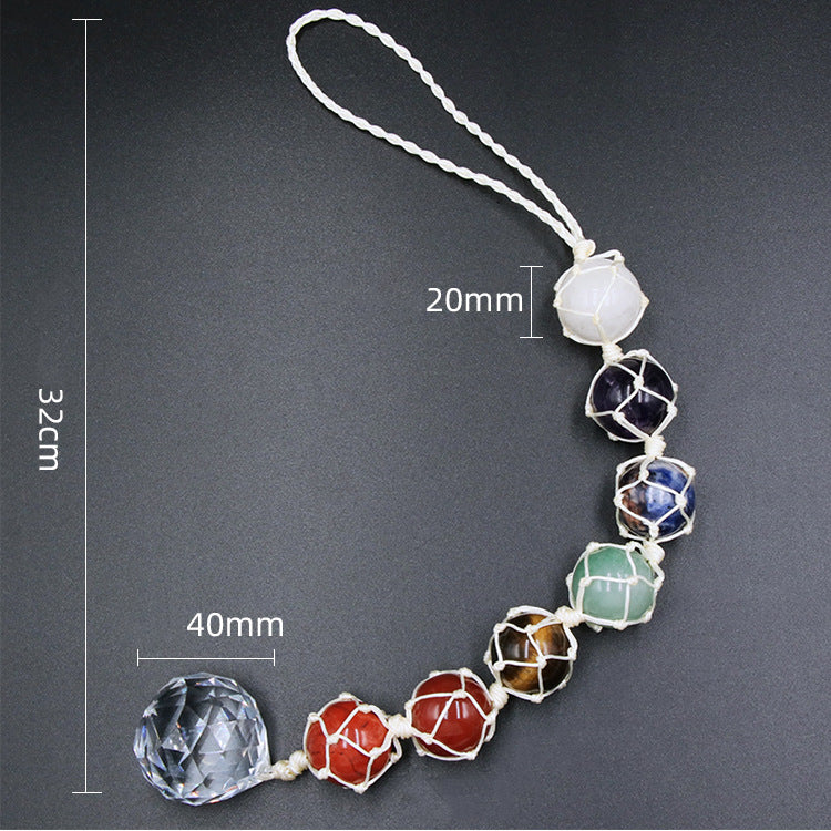 Chakra Sphere Glass Droplet Car Hanging