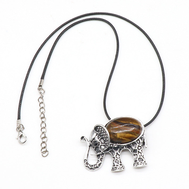 Crystal Elephant Brooch & Pendant