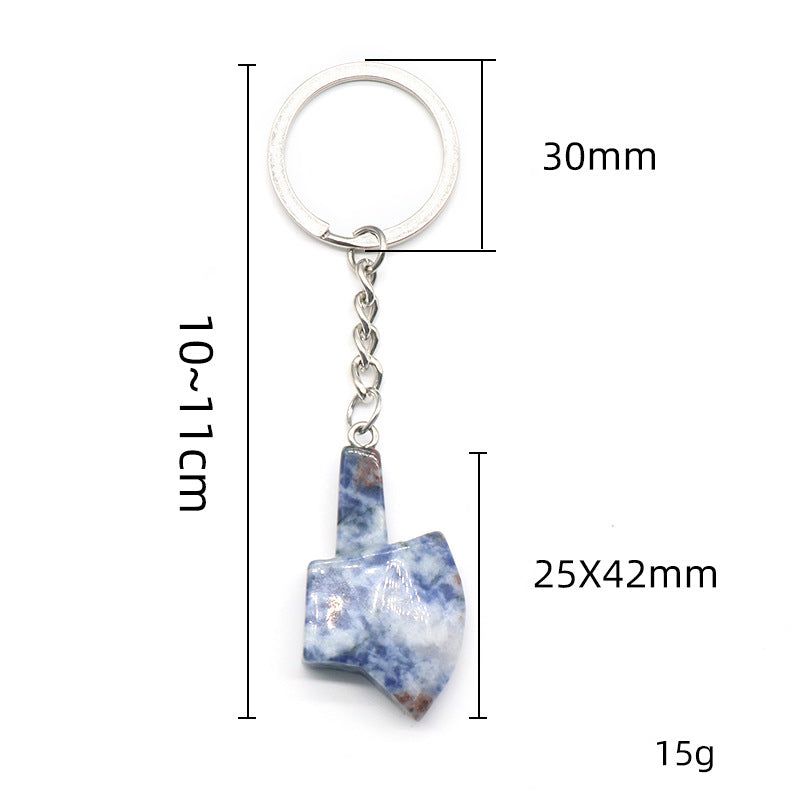 Crystal Ax Key Chain