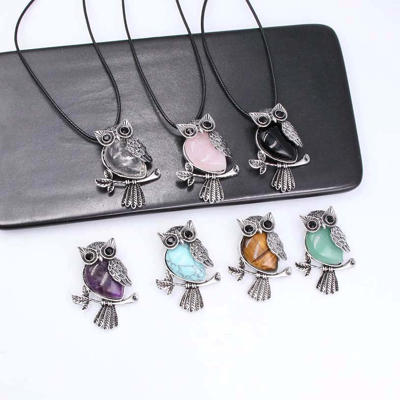 Crystal Owl Brooch & Necklace