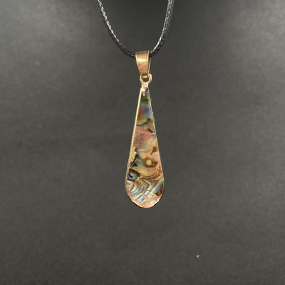 Abalone Shell Long Droplet Pendant