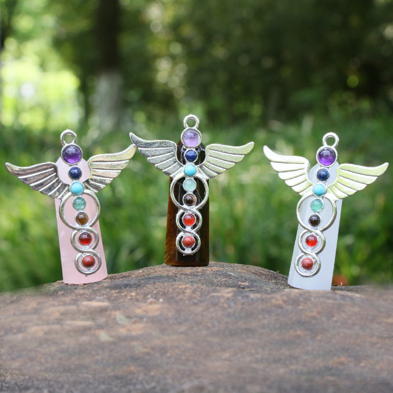 Chakra Angel Wand Pendant