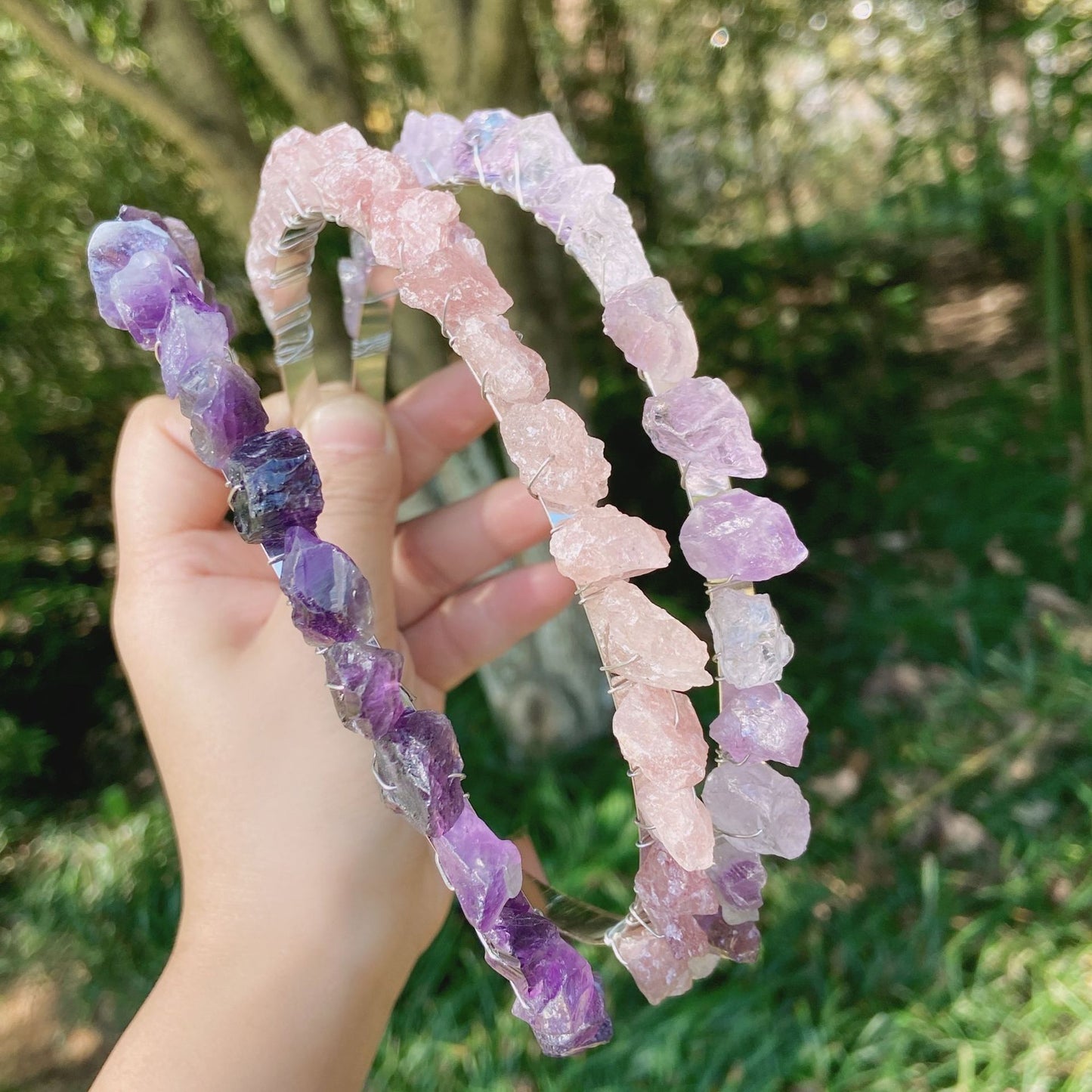 Crystal Raw Teeth Crown Headband