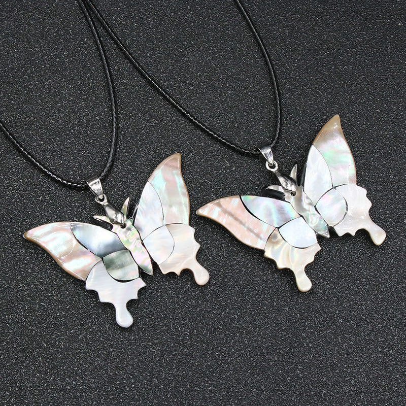 Abalone Shell Butterfly Pendant